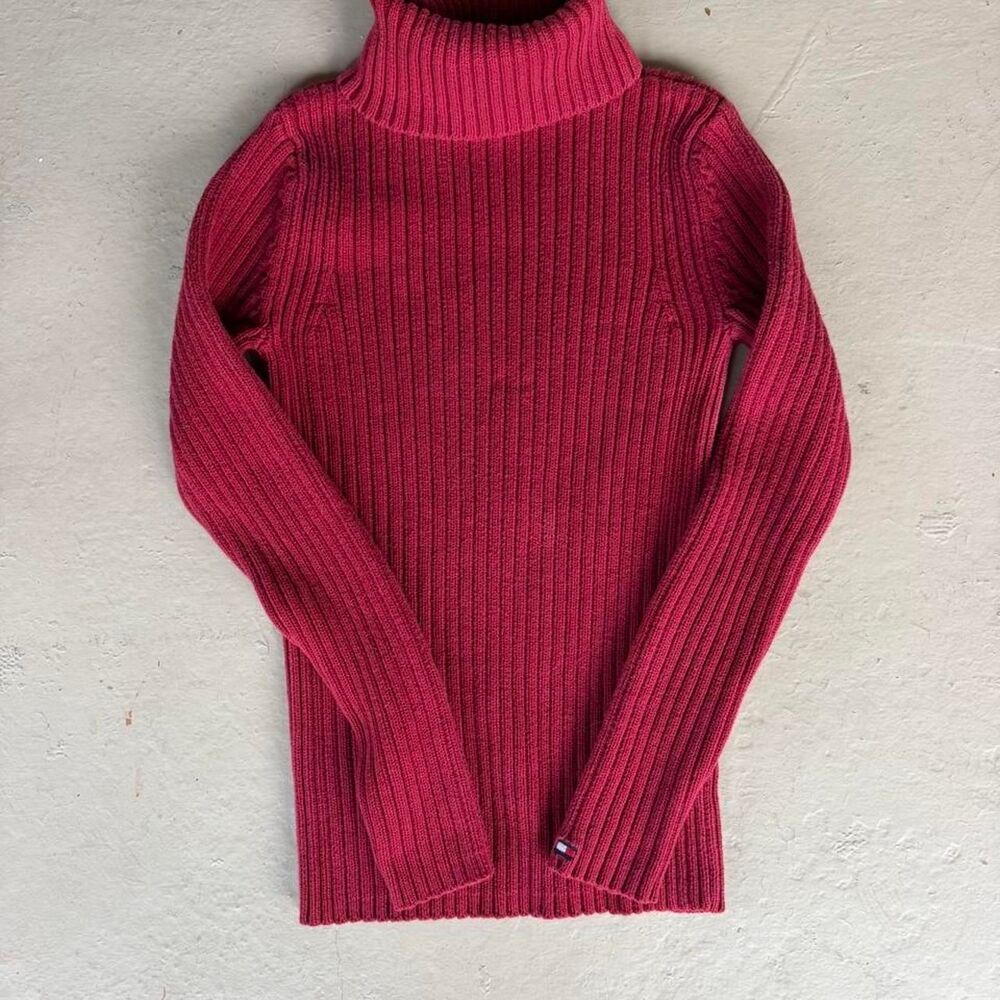 Tommy-hilfiger Women's Red and Burgundy Jumper